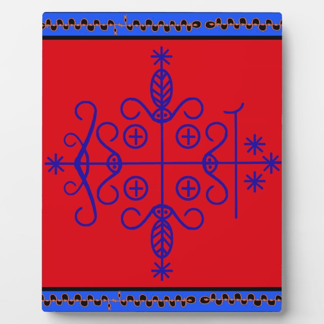 Plaque Photo VooDoo Veve Magik - Papa Legba (Devant)