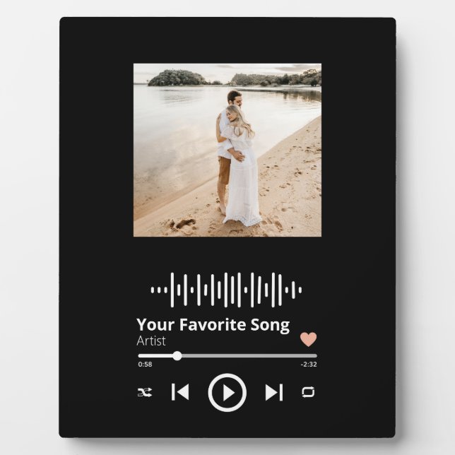 Plaque Photo Votre Beau moment & Chanson préférée Ensemble Pla (Devant)