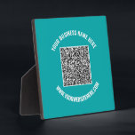 Plaque Photo Votre code QR et votre feuille de texte personnali<br><div class="desc">Police et couleurs personnalisées - Concevez vos propres Plaques personnalisées avec QR Code Scan Info and Name Website or Custom Text Professional Design Business Promotional or Modern Personal Desk Accessoires / Desk Signs Don - Ajouter votre QR Code - Image - Photo ou logo / Nom - Entreprise / Site...</div>