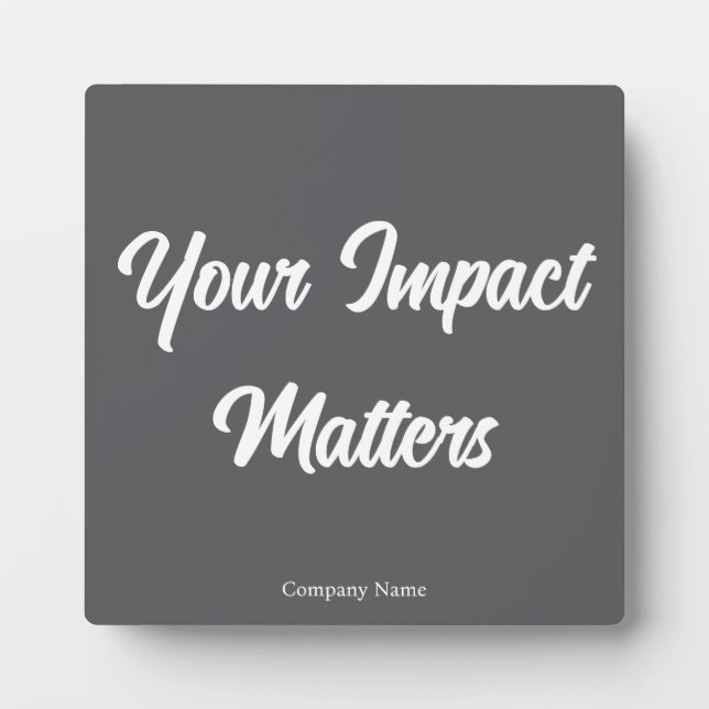Plaque Photo Votre impact compte Application de reconnaissance  (Devant)