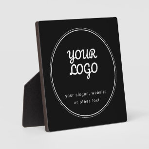 Plaque Photo Votre logo design noir et blanc élégant