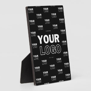 Plaque Photo Votre logo et arrière-plan Logo répétitif Noir