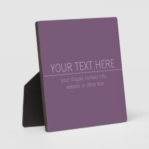 Plaque Photo Votre marque ou nom commercial Modern Purple Mauve