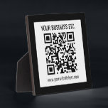 Plaque Photo Votre nom d'entreprise et votre code QR modifié<br><div class="desc">Ajoutez simplement l'URL de votre site Web pour créer instantanément un code QR numérisable.</div>