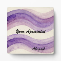 Votre Nom Ondulé Violet Aquarelle Rétro Apprécié