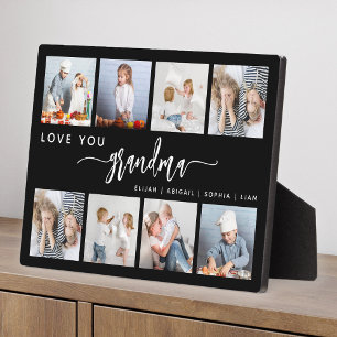 Plaque Photo Vous aime grand-mère 8 Collage de photos Noir