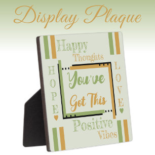 Plaque Photo Vous avez cet encouragement vert or