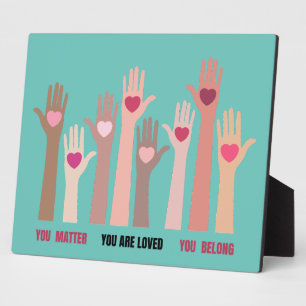 Plaque Photo Vous Comptez Et Sont Aimés Affirmation Tabletop