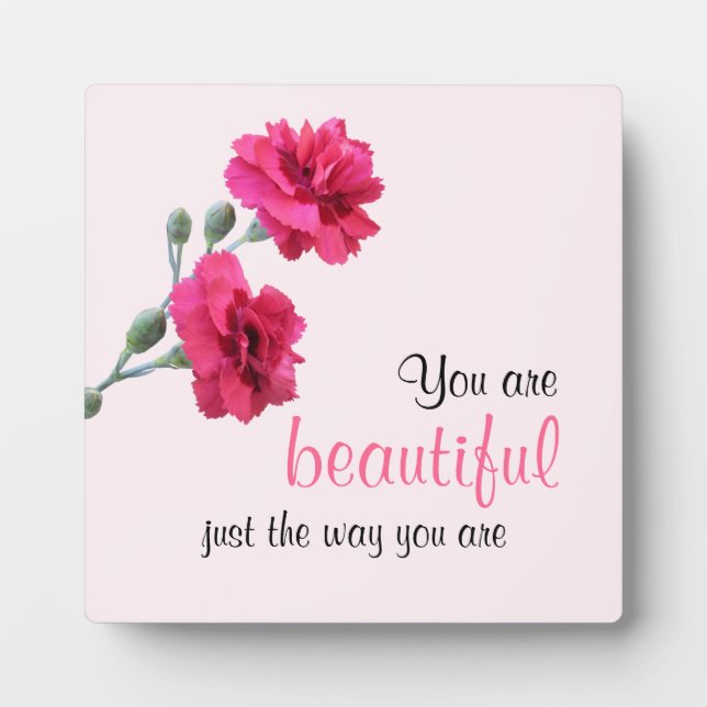 Plaque Photo Vous Êtes Beau Comme Vous Êtes Rose Fleur (Devant)