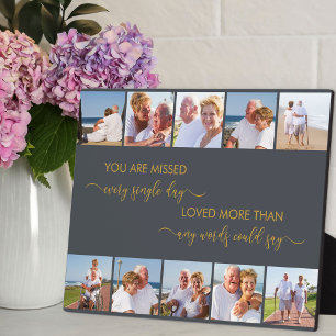 Plaque Photo Vous êtes Missed Poem Grey Souvenir Multi Photo