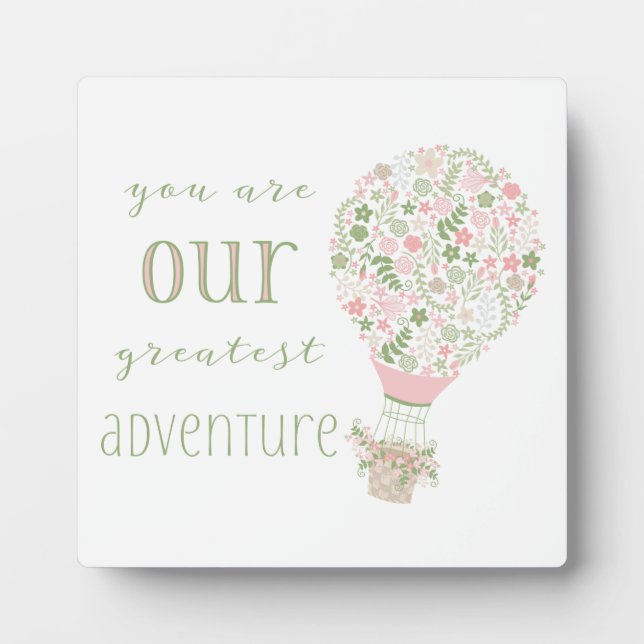 Plaque Photo Vous êtes notre plus grande aventure pour la petit (Devant)