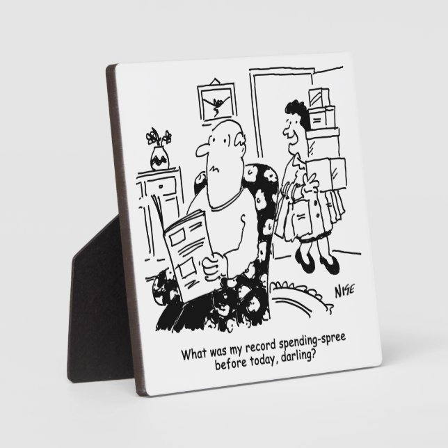 Plaque Photo Voyage shopping. Enregistrez les dépenses. Dépasse (Recto)