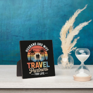 Plaque Photo Voyage sur la plage - Mari et femme partenaires de