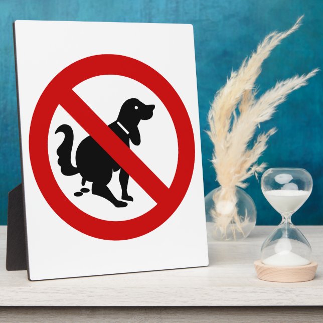 Plaque Photo VOYAGE ⚠ THAÏE NO DOG Fouling ⚠ (Côté)