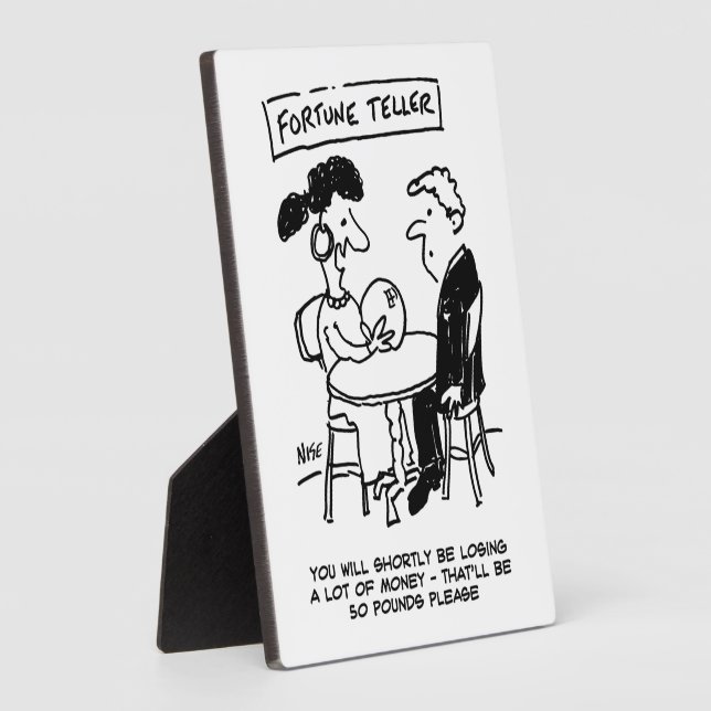 Plaque Photo Voyante prédit une perte financière (Côté)