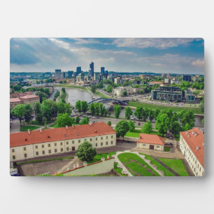 Plaque Photo Vue aérienne de Vilnius, Lituanie