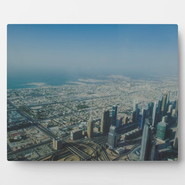 Plaque Photo Vue de Burj Khalifa, Dubaï (Devant)