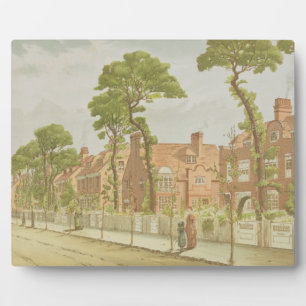 Plaque Photo Vue sur Bedford Park, 1882 (litho couleur)
