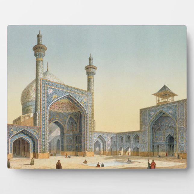 Plaque Photo Vue sur la cour du Mesdjid-i-Shah, Isfah (Devant)
