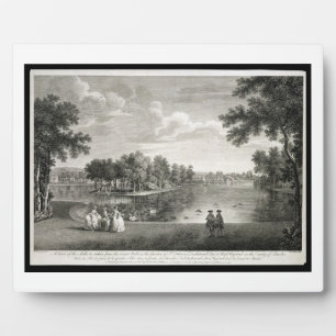 Plaque Photo Vue sur le lac depuis le Centre Marcher dans le ja