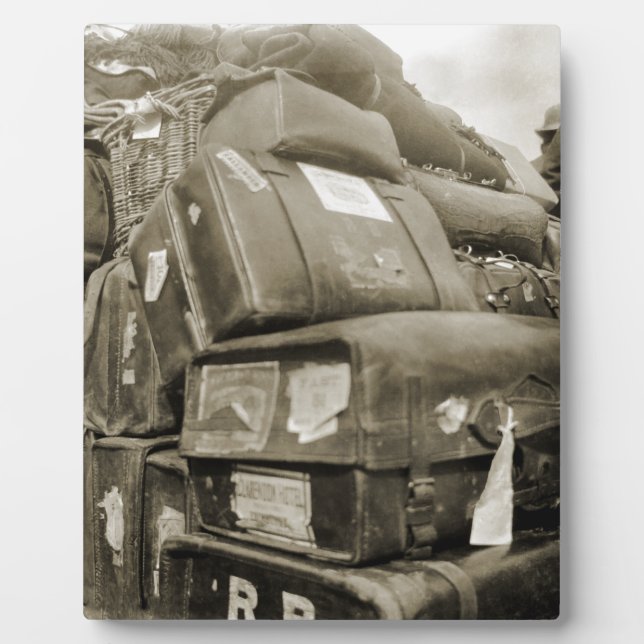 PLAQUE PHOTO WAGON SUITCASE 1890 (Devant)