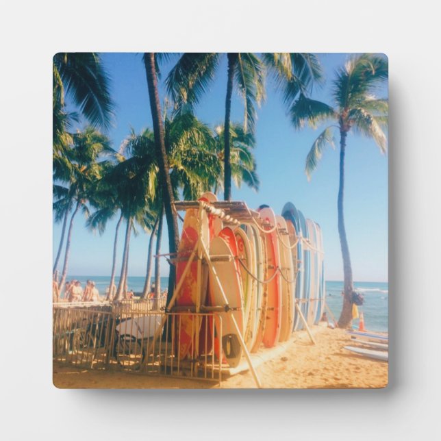 Plaque Photo Waikiki Beach Surboards (Devant)