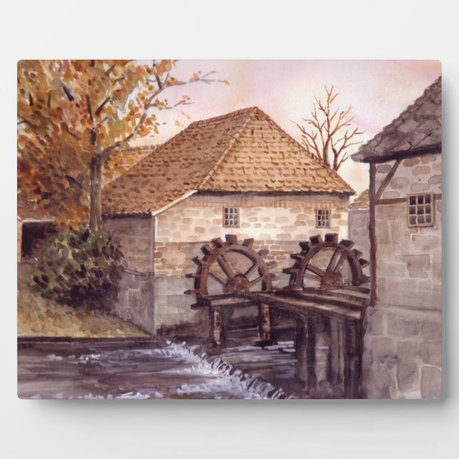 Plaque Photo Watermill Watercolor (Devant)