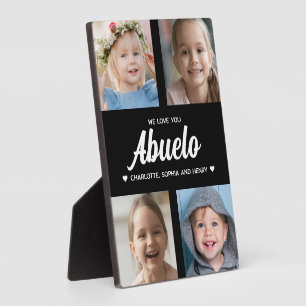 Plaque Photo We Love You Abuelo Family Photo Collage