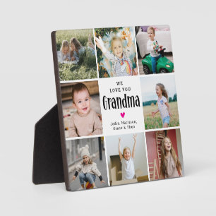 Plaque Photo We Love You Grandma Photo Collage Cadeau