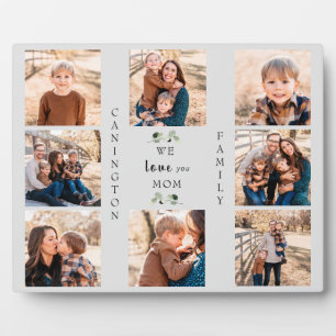 Plaque Photo We love You Mom Foliage Name Photo Collage 