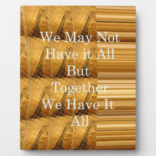 Plaque Photo We may not have it all girafe safari hakuna mata