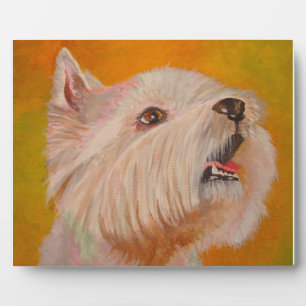 Plaque Photo West Highland White Terrier Portrait