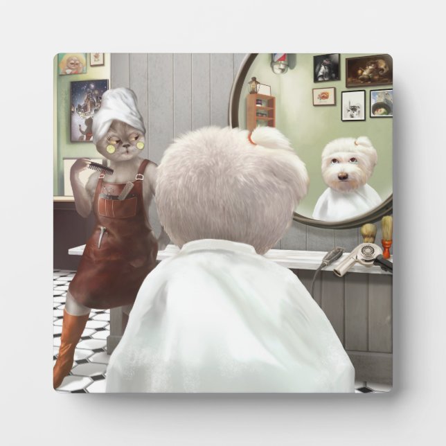 Plaque Photo Whimsical Pet Barber Shop (Devant)