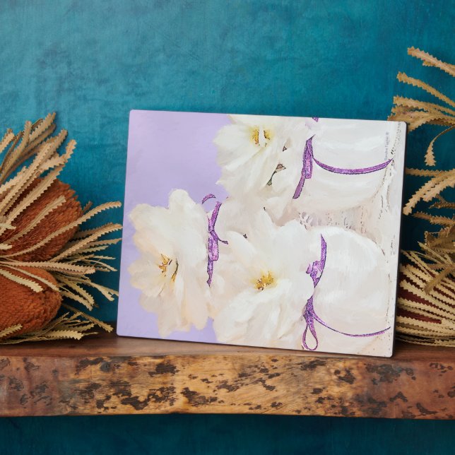 Plaque photo White Begonias Still Life (Côté)