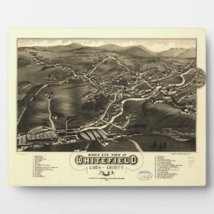 Plaque Photo Whitefield, Coos County, New Hampshire (1883)