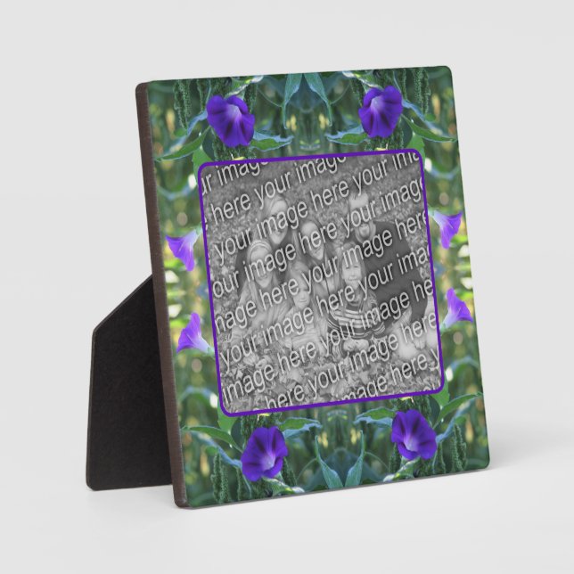 Plaque Photo Wild Morning Glory Flowers Ajoutez Votre Propre Ph (Recto)