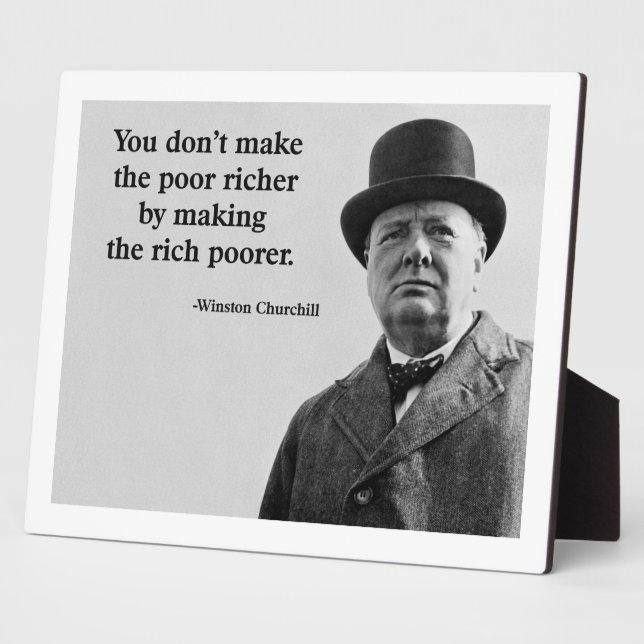 Plaque Photo Winston Churchill (Côté)