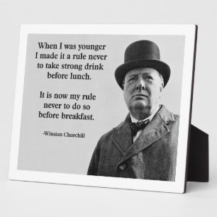 Plaque Photo Winston Churchill Boire