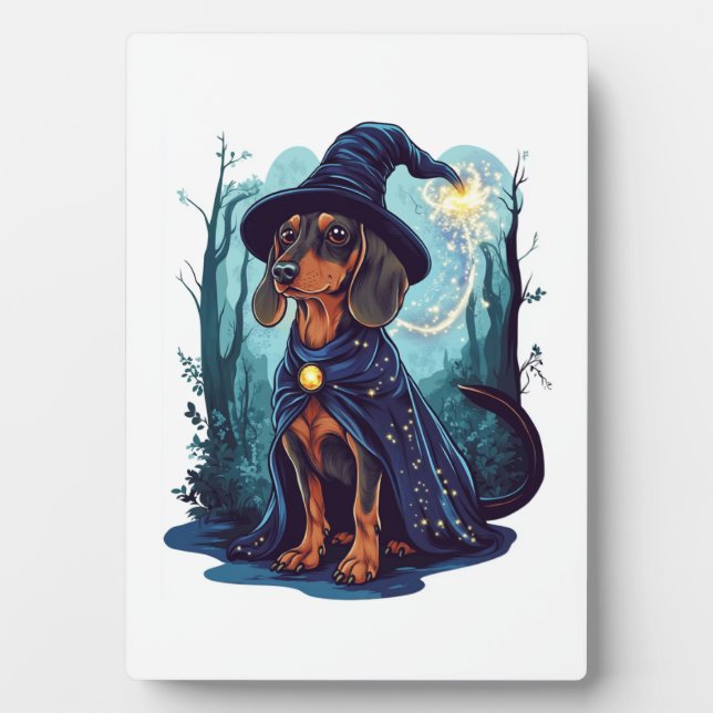 Plaque Photo Wizard Wiener � Magical Dachshund (Devant)