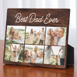 Plaque Photo Wood 6 Photo Collage Best Dad Ever Custom Modern<br><div class="desc">Celebrate the world’s best dad with this custom wood photo collage plaque featuring six of your favorite memories. Designed in a clean, modern style with “Best Dad Ever” front and center, this personalized plaque makes a meaningful gift for Father’s Day, birthdays, or just because. Printed on high-quality wood with a...</div>