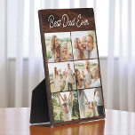 Plaque Photo Wood Father's Day Best Dad Ever 6 Photo Collage<br><div class="desc">Celebrate him in style with this wood Fathers Day Best Dad Ever 6 photo collage plaque. Crafted with a warm wooden finish, this custom photo gift transforms your favorite memories into a meaningful keepsake. Add six special photos to create a heartfelt tribute perfect for his desk, shelf, or workspace. A...</div>