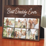 Plaque Photo Wood Father's Day Best Daddy Ever 6 Photo Collage<br><div class="desc">Celebrate Dad’s special day with this personalized wooden plaque featuring six of your favorite photos and a heartfelt “Best Daddy Ever” engraving. Crafted from high-quality birch or maple plywood, each plaque showcases crisp, laser-etched borders and vivid full-color photo inserts. Whether displayed on the mantle, desk, or wall, this keepsake brings...</div>