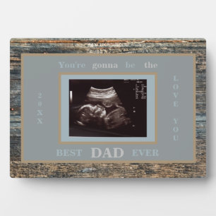 Plaque Photo Wood Photo Ultrasound Gonna Be the Best Dad Ever