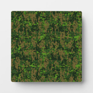 Plaque Photo Woodland Style Digital Camouflage Accent Decor