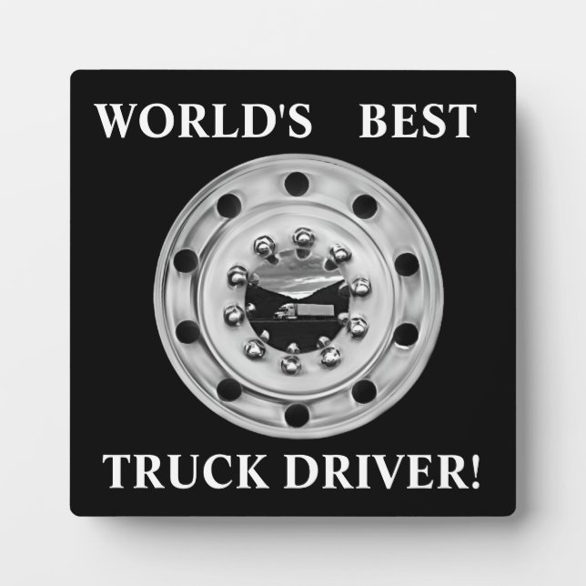 Plaque Photo World's Best Truck Driver (Devant)