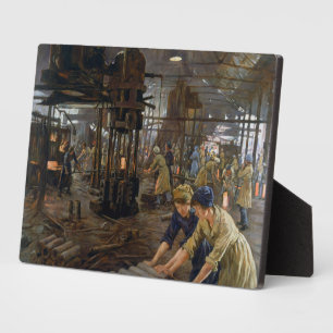 Plaque Photo WW1 1918 Les femmes qui travaillent dans une usine