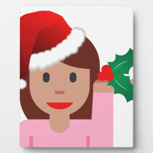 Plaque Photo xmas information fille émoji
