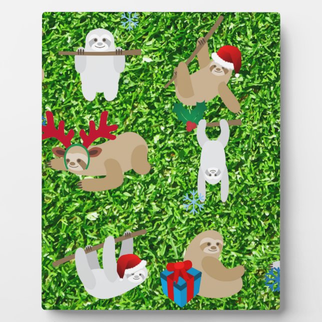 Plaque Photo xmas sloth (Devant)