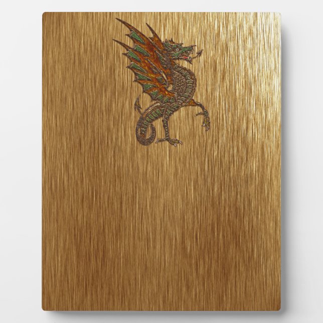 Plaque Photo Yes Old Medieval Dragon Design (Devant)