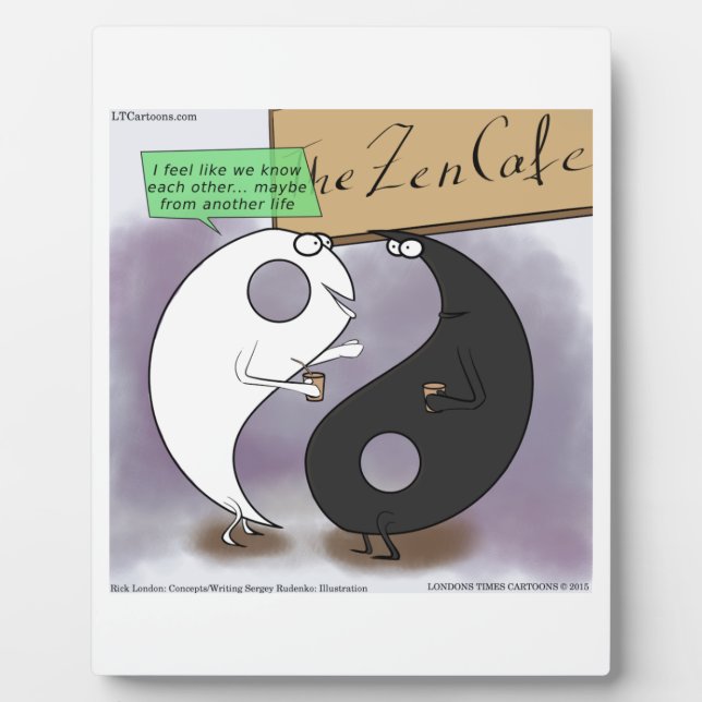 Plaque Photo Yin Meets Yang Zen Funny (Devant)